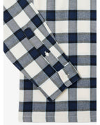  Lacoste Mens Plaid Flannel Shirt Blue/Navy Blue/White