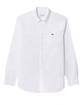  Lacoste Mens Poplin Stretch Shirt White