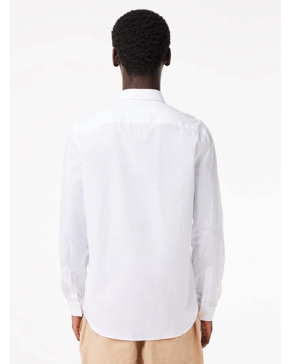  Lacoste Mens Poplin Stretch Shirt White