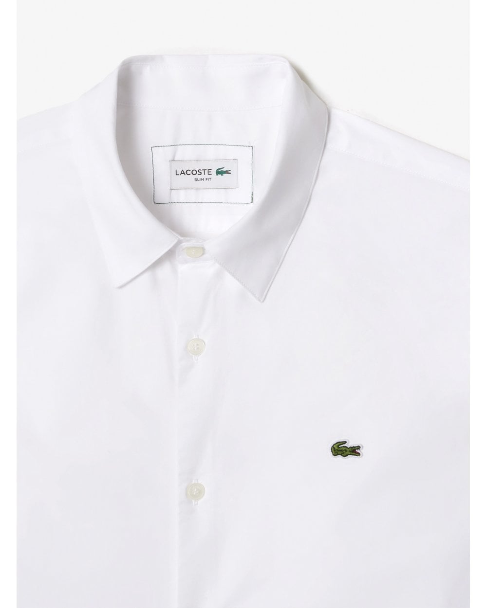  Lacoste Mens Poplin Stretch Shirt White