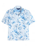  Vilebrequin Mens Charli Medusa Shells Bowling Shirt White