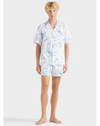  Vilebrequin Mens Charli Medusa Shells Bowling Shirt White