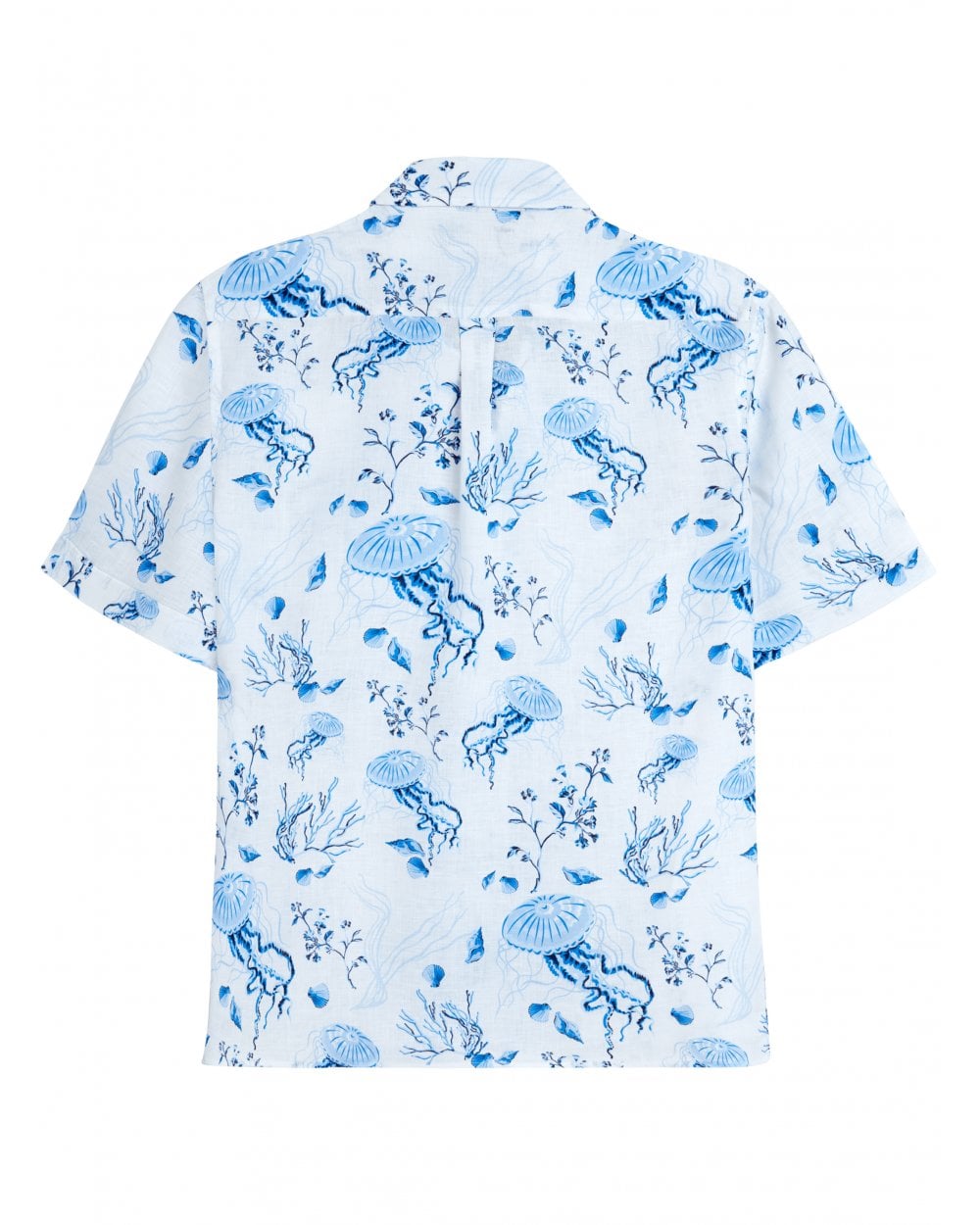  Vilebrequin Mens Charli Medusa Shells Bowling Shirt White