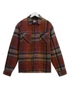  Wax London Mens Whiting Multi Check Overshirt Orange